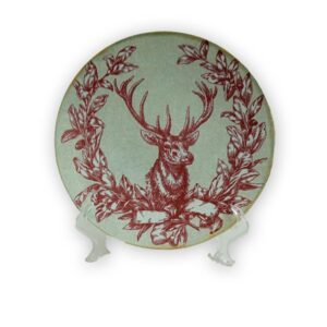 plato-decoupage-ciervo-flores